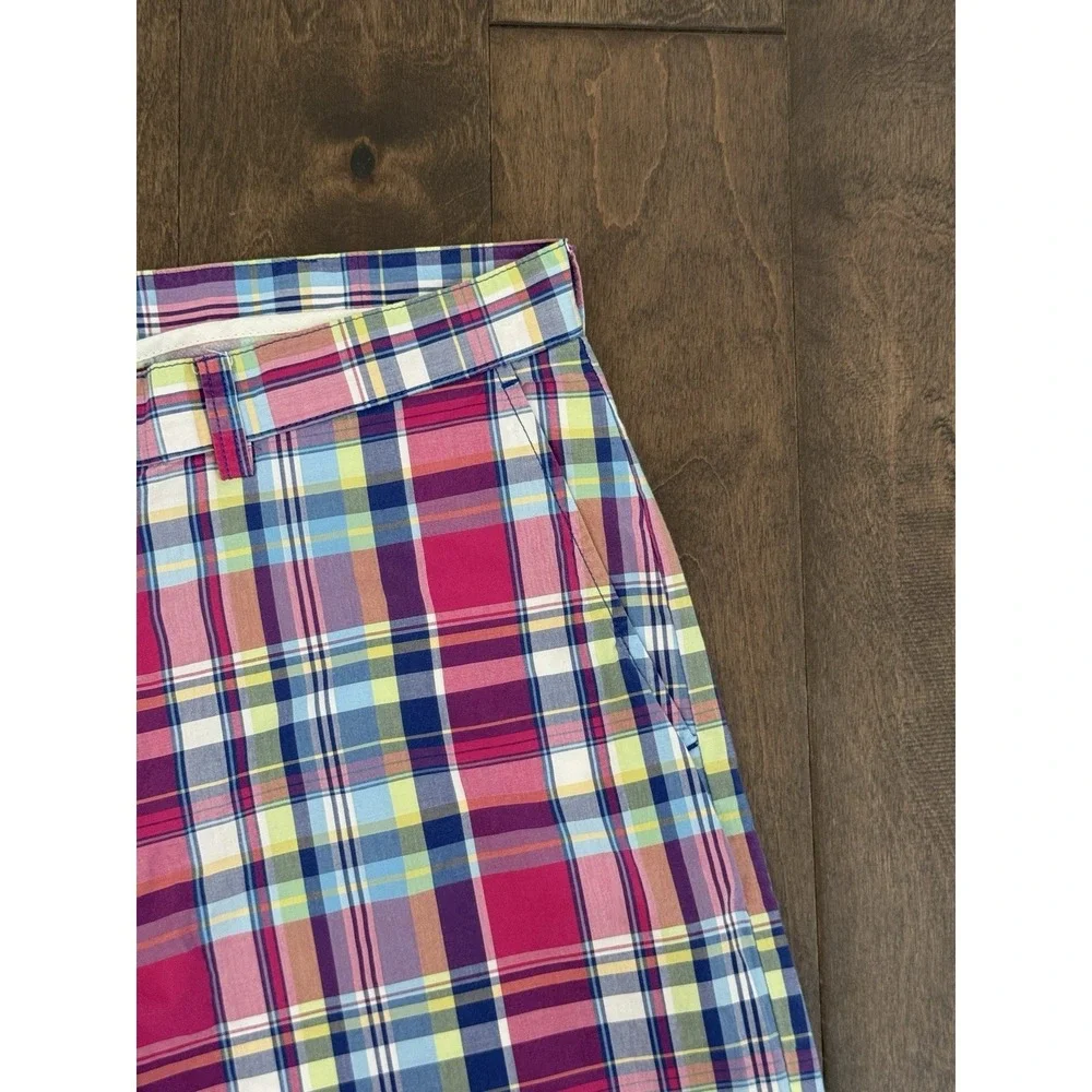 Vintage‎ Polo Ralph Lauren Shorts Mens Size 35W Colorful Plaid 100% Cotton Y2K